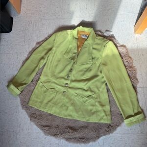 Night Studio New York Milano Women's Lime Green Blazer